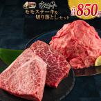 宮崎牛 モモ ステーキ 切り落とし セット 合計850g