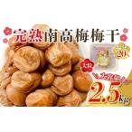 ふるさと納税 梅干し 梅干 訳あり 数量限定 完熟南高梅 梅干し 1.25kg×2個 2.5kg 2L ~ 4L サイズ 無添加 塩分約20% / 梅干し 梅 完熟梅干.. 三重県紀宝町