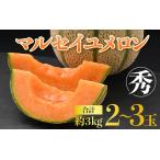 ふるさと納税 【先行予約】佐藤農園のマルセイユメロン 約3kg前後《秀品》(2〜3玉入)深みのある甘さ とろける濃厚な赤肉!農家直送 有機肥料 .. 福井県あわら市