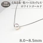 パール 花珠一粒 パールネックレス 8.0-8.5mm