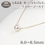 真珠 花珠 一粒 パールネックレス 8.0-8.5mm