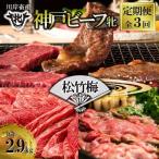 神戸牛 定期便3回 松竹梅コース 2900g