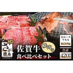 ふるさと納税 佐賀牛食べ比べセット焼肉用(肩ロース210g・牛もも210g)ロース カタ 焼肉 焼き肉 やきにく バーベキュー B-329 佐賀県鹿島市