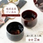 越前漆器 ぐい呑み 2色セット 金箔溜塗 真塗