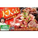 ふるさと納税 【訳あり】不揃いしまね和牛コロコロサイコロステーキ（肩ロース・モモ・バラ肉）200g×3P　123-03 島根県松江市