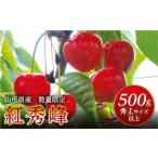 ふるさと納税 FYN9-602 《2025年先行予約》山形県産 さくらんぼ 紅秀峰 500g 秀 L以上 バラパック詰め 2025年6月中旬から順次発送 果実 果物くだ.. 山形県西川町