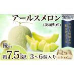 ふるさと納税 メロン 茨城県産 R8年産 アールスメロン 約7.5kg 3〜6個 茨城県下妻市