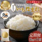 定期便6回 いちほまれ 無洗米 5kg×6回