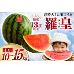 ふるさと納税 AG060【令和8年度出荷分】超特大!大玉スイカ〜羅皇(ラオウ)〜(10〜15kg)[先行予約 数量限定 すいか スイカ 西瓜 フルーツ 果.. 長崎県島原市