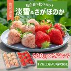 先行受付開始 いちご さがほのか&淡雪 紅白セット 220g×2パ…