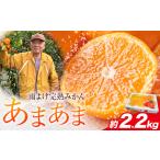 ふるさと納税 雨よけ完熟みかん あまあま 約2.2kg みかん 徳島県佐那河内村