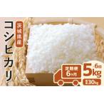 定期便 常陸牛農家が育てるコシヒカリ 5kg×6回