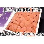エゾバフンウニ 赤系 約200g×4折