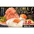 ふるさと納税 辛子明太子 バラ子チューブ 計1.8kg(300g×6パック)《30日以内に出荷予定(土日祝除く)》 |絶品明太子 お取り寄せ明太子 旨粒.. 福岡県鞍手町