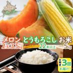 清水初男農園 メロン とうもろこし お米 3回お届け定期便