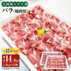大西海SPF豚 バラ 焼肉用 計1.2kg