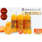 ホリ田ヤ飲み比べ島ミカンジュース3種類500ml×12本セット