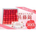 ふるさと納税 ★母の日★山形さくらんぼ 佐藤錦 特秀品 L 300g 手詰 化粧箱 メッセージ付(5/4〜5/10着) 【令和8年産先行予約】FS25-546 山形県山形市