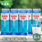 明治30年創業の牛乳屋 牧成舎の低温殺菌牛乳 1L×6本