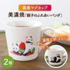 温度で変化する器 温感 パンダ マグカップ 2個