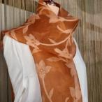 fu.... налог . дерево окраска Silk палантин { длина . локва окраска терракота }{ 100 ...(....) рисунок }[1375682] Saitama префектура длина . блок 