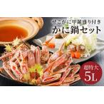ふるさと納税 【かに鍋セット&せこがに甲羅盛り付き】超特大ずわいがに 5Lサイズで圧巻の食べ応え/北畿水産 京都府京丹後市