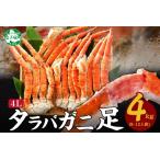 ふるさと納税 3180. タラバガニ足 4kg 前後 食べ方ガイド・専用ハサミ付 カニ かに 蟹 海鮮 送料無料  北海道 弟子屈町 北海道弟子屈町