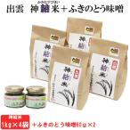 出雲神結米 つや姫 1kg×4袋+ふきのとう味噌