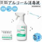 手指 皮膚の洗浄 消毒用 アルコール消毒液 500ml×5本