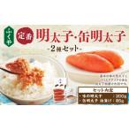 ふるさと納税 【味の明太子 ふくや 】定番 明太子 200g・缶明太子 油漬け 85g 福岡県苅田町