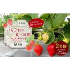 ふるさと納税 いちご狩り 食べ放題ペアチケット60分(大人1名＋3歳以上小学生未満1名) イチゴ狩り 福岡県 やすこうち農園 久山町 体験チケット 福岡県久山町