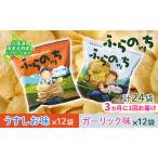 JAふらのポテトチップス うすしお&ガーリック各12袋 計24袋