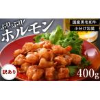 ショッピング分けあり ふるさと納税 【訳あり】国産 黒毛和牛 ぷりっぷり ホルモン 400g（200g × 2袋）特製タレ味付き 小分け【 小腸 】 [e02-a015] 福井県越前町