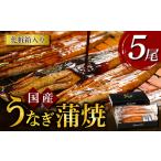 ショッピングうなぎ 蒲焼き 国内産 送料無料 ふるさと納税 うなぎ蒲焼 5尾入　国産 鰻 ウナギ 蒲焼き ギフト 贈答品 お歳暮 正月 うな丼 鰻丼 うな重 鰻重 ひつまぶし お中元 徳島県松茂町