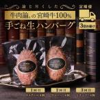 宮崎牛100%&高級食材使用 贅沢手ごねハンバーグ4個×3回