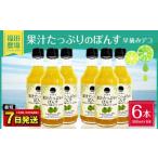 果汁のぽんす 早摘み デコ6本セット 300ml×6本