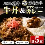 鹿児島黒牛 牛丼 牛すじだらけのカレーセット 130g×5P