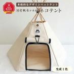 帆布が素材 本格的デザインペットテント