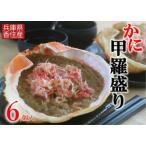 ふるさと納税 【かに甲羅盛りセット6個入り 産地直送】発送目安:入金確認後1ヶ月程度 兵庫県香住漁港産の香住ガニを原料 濃厚な味わいのかにみ.. 兵庫県香美町