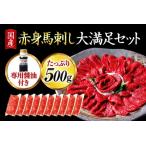 ふるさと納税 【国産】赤身馬刺し大満足セット 500g 10人前 国産 赤身 馬刺し 大満足セット 馬肉 馬 生食用 馬刺 肉刺し ヘルシー ギフト 贈答.. 熊本県南小国町