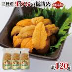 ふるさと納税 生うに 120g (40g×3本) 牛乳瓶入 冷蔵 ミョウバン不使用 無添加 うに キタムラサキウニ 小分け ウニ丼 うに ウニ 雲丹 寿司.. 岩手県大船渡市