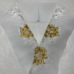 半衿白地花丸紋の刺繍洗える半衿