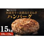 ふるさと納税 阿波黒牛のうずしおハンバーグ 150g×10個 合計1.5kg |  冷凍 国産  惣菜 牛肉 国産牛 ブランド牛 牛肉 淡路島産玉ねぎ 阿波黒.. 徳島県鳴門市