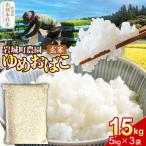 秋田県由利本荘市 玄米・雑穀米　ふるさと納税 【玄米】ゆめおばこ 秋田県産 岩城町農園のゆめおばこ 15kg（5kg×3袋）令和7年産 真空パック 秋田県由利本荘市