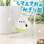食器 グラス 皿 シマエナガの飾り皿