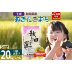 ふるさと納税 【玄米】<令和7年産 新米予約> 秋田県産 あきたこまち 20kg (5kg×4袋) 20キロ お米 新米 秋田県仙北市