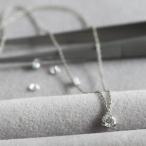プラチナ900 0.2ct 上品な3点留めデザイン
