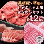 美明豚 常陸牛 しゃぶしゃぶ用 食べ比べ セット