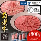 白老牛 焼肉 霜降り カルビ&モモ セット 合計800g