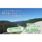 電気料金 3,000円×12ヶ月分 百森でんき